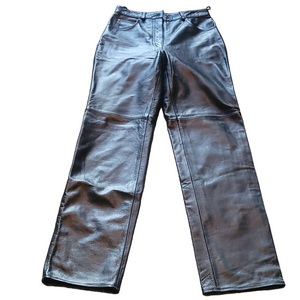 First Classics Black Leather Motorcycle Riding Pants SIZE 8